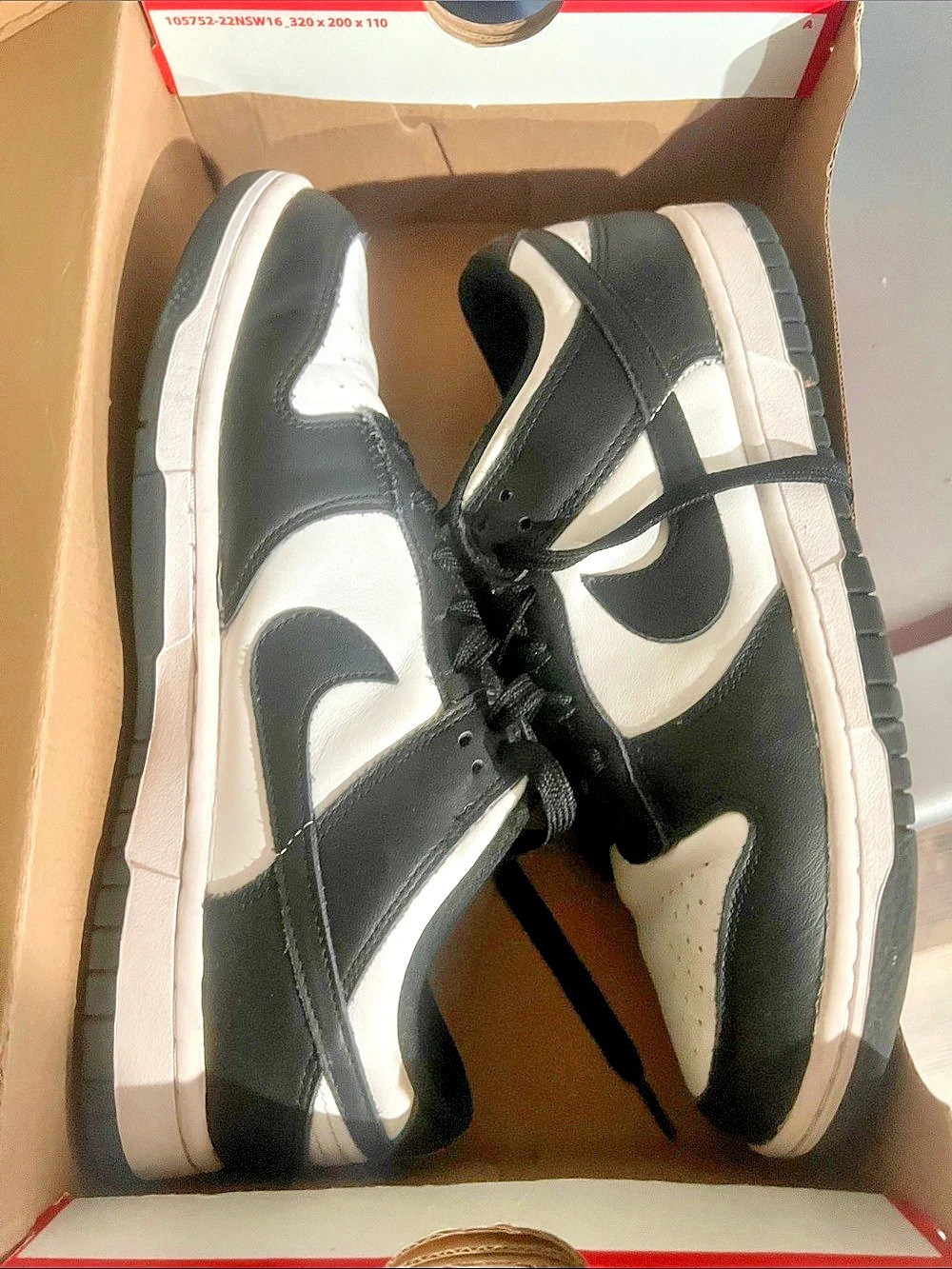 Nike Dunk Low Retro White Black Panda Sneakers Black & White US 9.5
